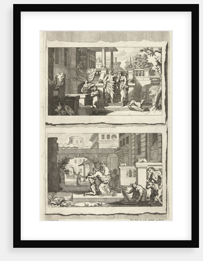 Expulsion of Hagar and Ishmael and the return of the prodigal son by Pieter van den Berge