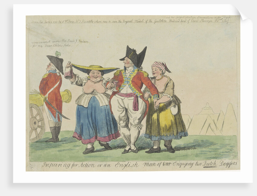 British commander with two Dutch prostitutes by Samuel W. Fores