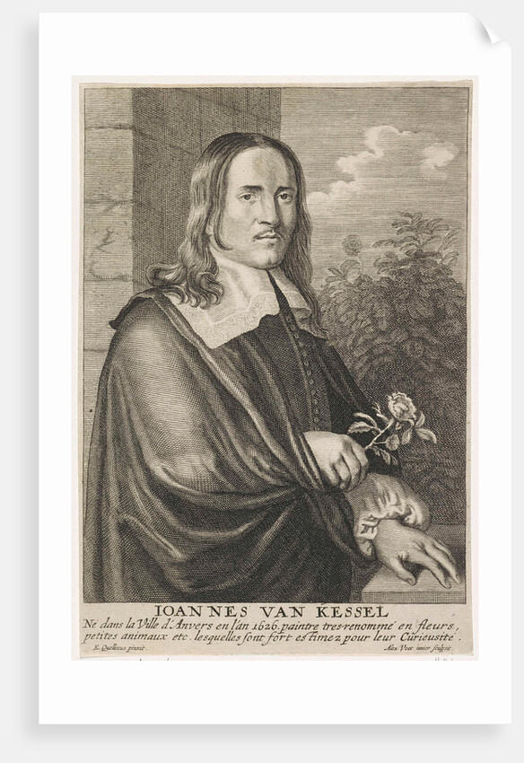 Portrait of the painter Jan van Kessel I by Erasmus Quellinus II