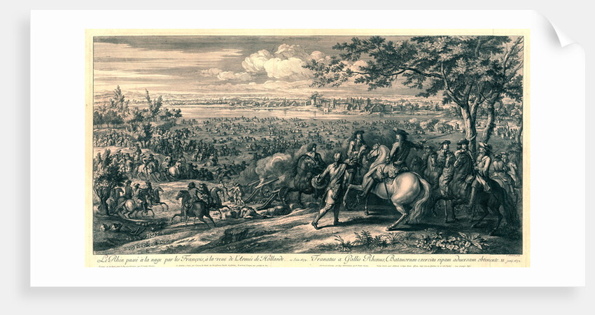 The French armies crossing the Rhine at Lobith by Adam Frans van der Meulen