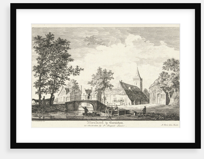 Village view of Nieuwland by Pierre François Basan