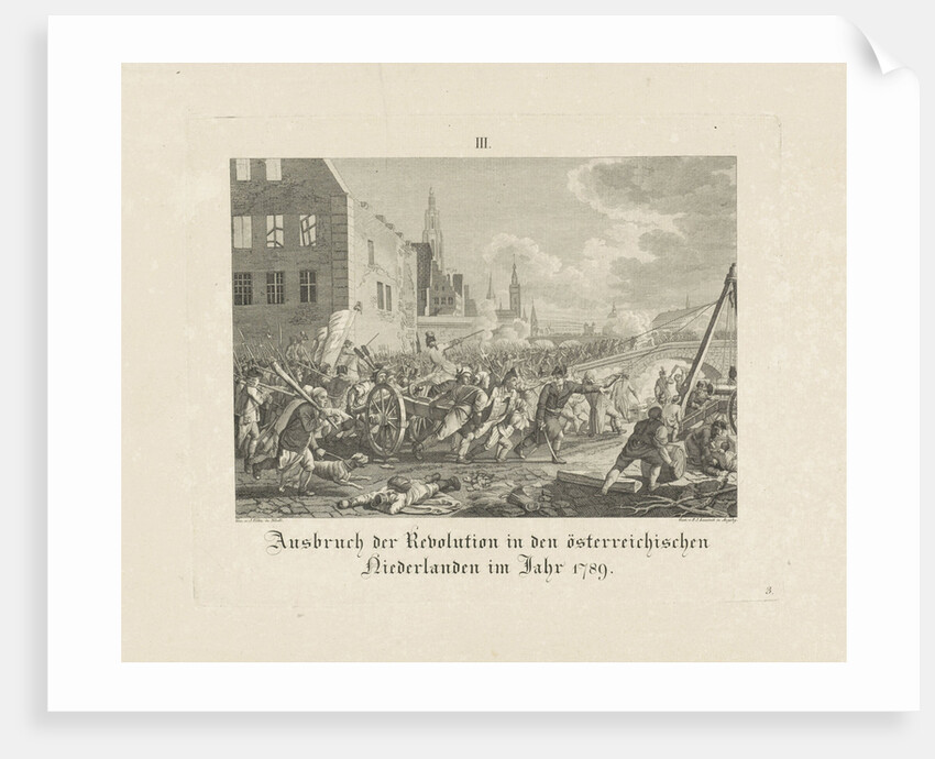 Outbreak of the rebellion in Brabant against the Austrian rule of Emperor Joseph II in 1789 by Paul Jacob Laminit