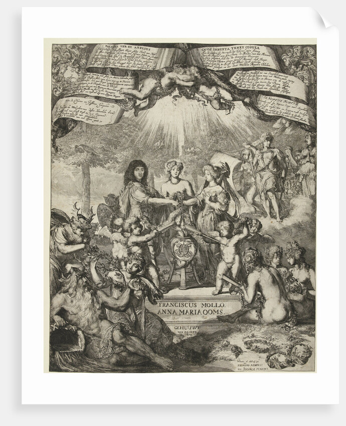 Allegory of the marriage of Francis Mollo and Anna Maria Ooms by Nic. Andrea Tensini
