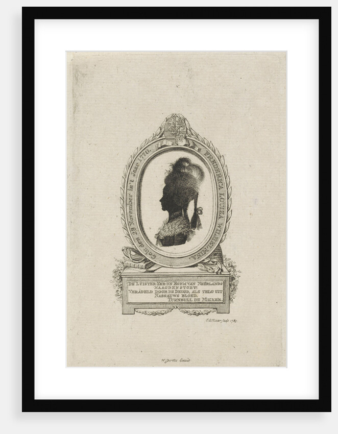 Silhouette Portrait of Louise, Princess of Orange-Nassau by Willem Coertse