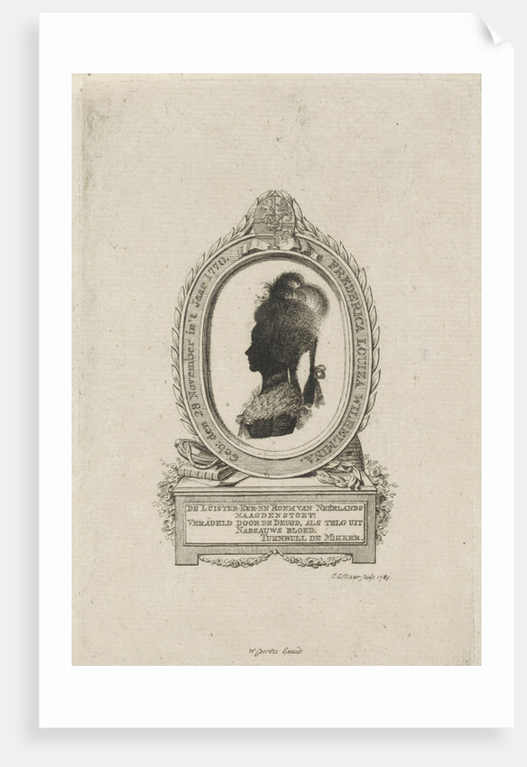 Silhouette Portrait of Louise, Princess of Orange-Nassau by Willem Coertse