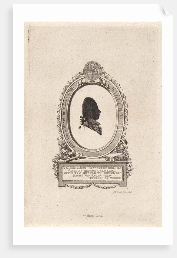 Portrait of Willem V, prins van Oranje-Nassau by Willem Coertse