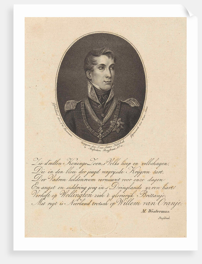 Portrait of William II (king of the Netherlands) by J. van Ledden Hulsebosch