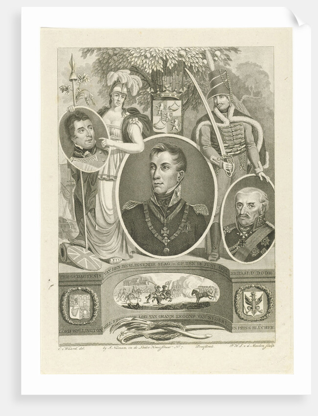 Portrait of Prince William Frederick George Lodewijk to commemorate the Battle of Waterloo, Belgium by Jan F. Numan