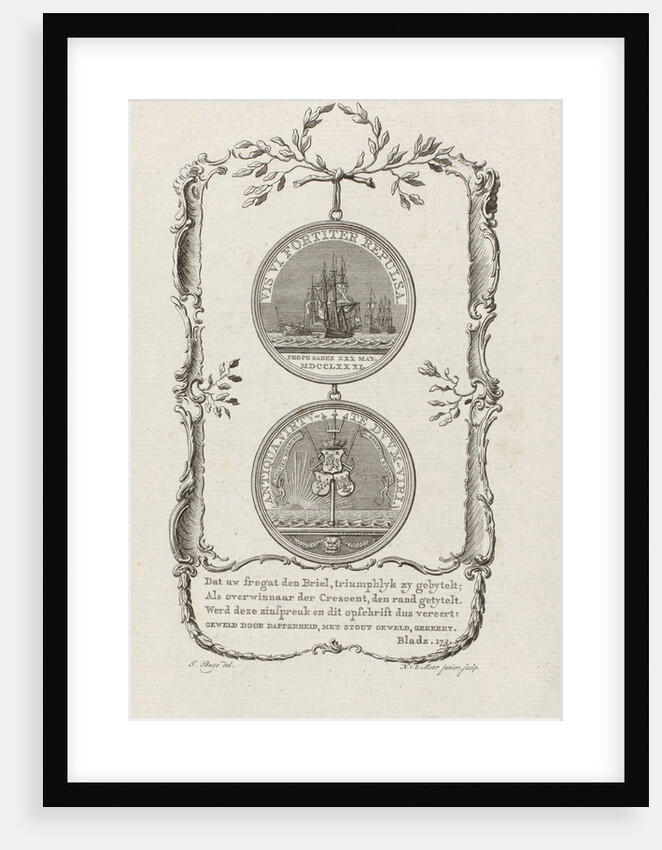 Medal in honor of Gerardus Oorthuys, captain of the frigate Den Briel by Noach van der Meer II