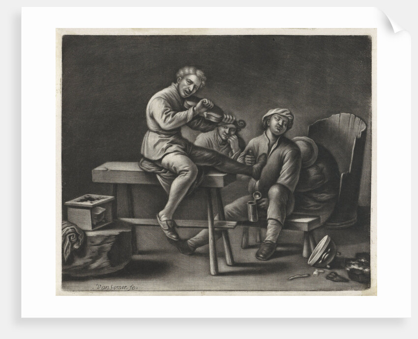 Violin Player in an inn by Wallerant Vaillant Jan van Somer