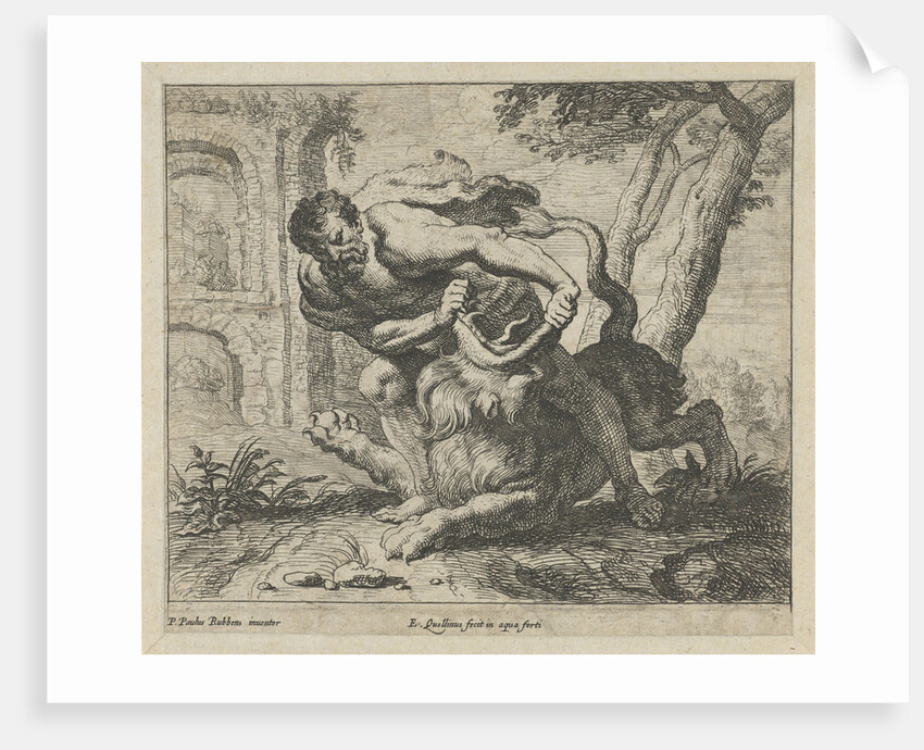 Samson and the lion by Erasmus Quellinus II