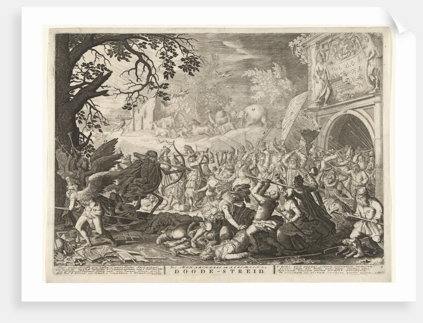 Death fights against humanity by Abraham Allard