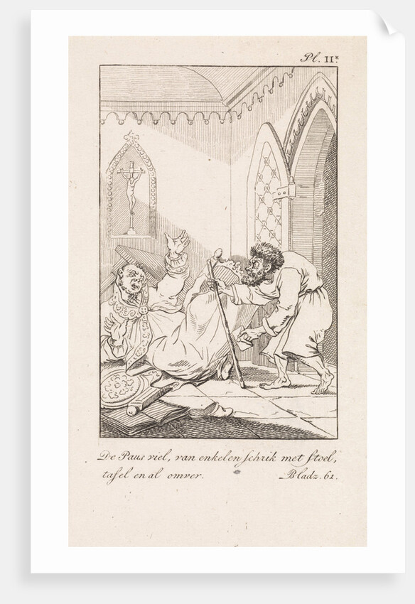 Falling cleric and a man with a letter by François Bohn