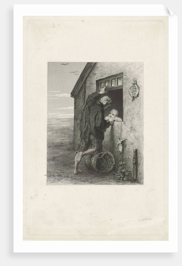 Conversation between a fisherman and a child by Johann Heinrich Maria Hubert Rennefeld