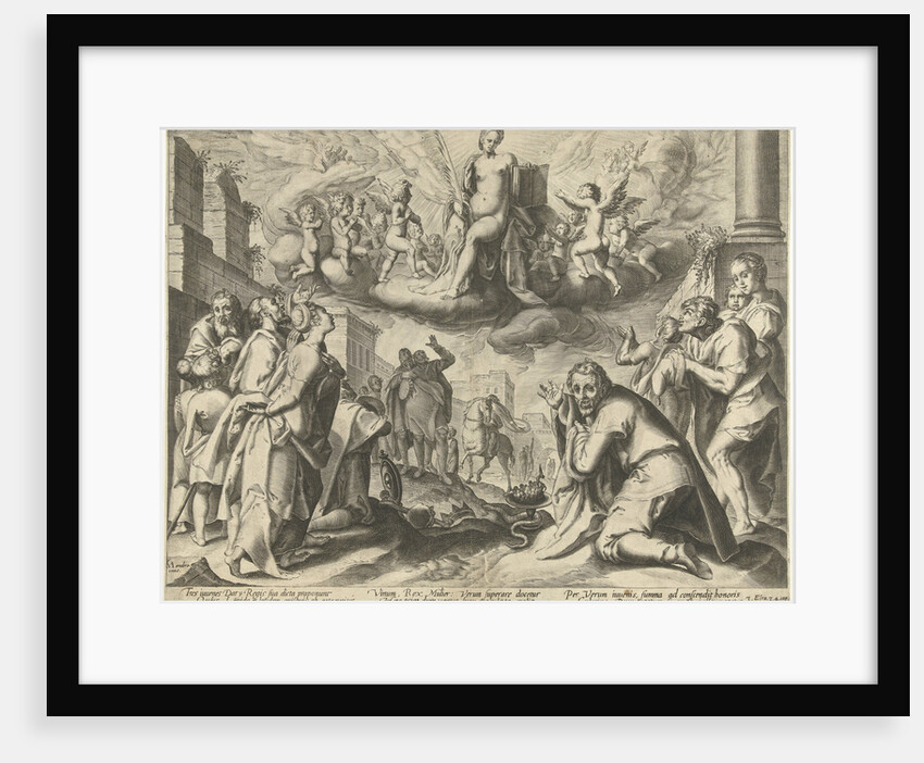 Triumph of Truth by Nicolaes Jansz. Clock