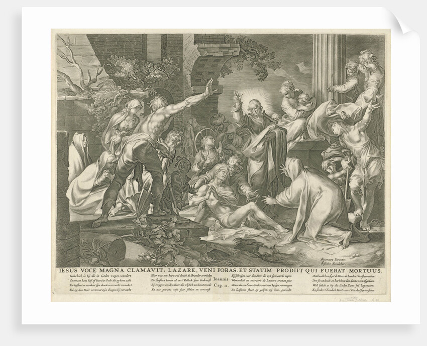 Raising of Lazarus by Claes Jansz. Visscher II