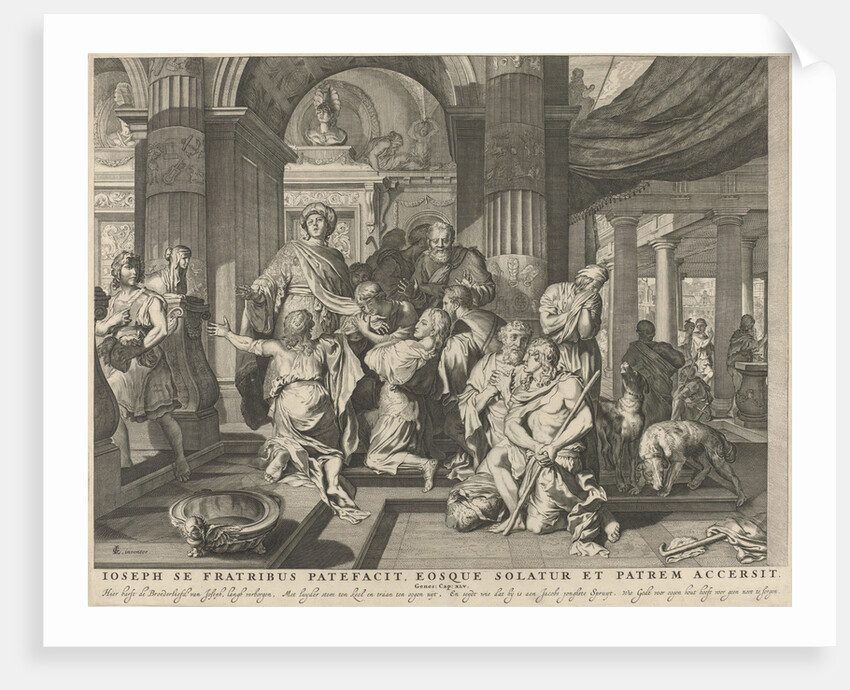 Joseph reveals himself to his brothers by Nicolaes Visscher II