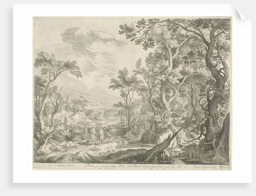 Jacob and the men of Haran at the well by Claes Jansz. Visscher II