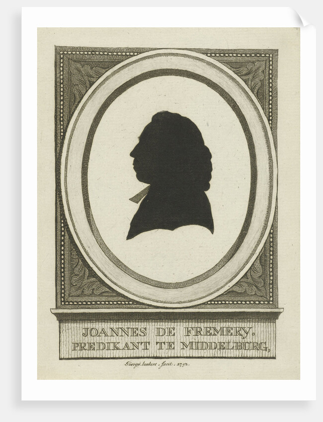 Silhouette portrait of Johannes the Fremery by George Kockers