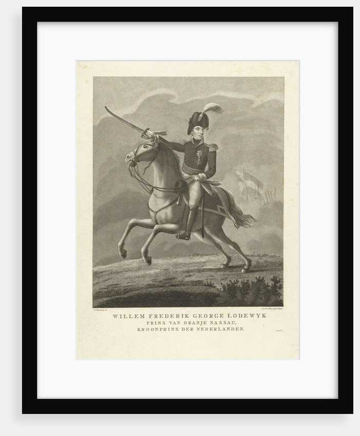 Portrait of King William II on horseback by Antonie and Pieter van der Beek