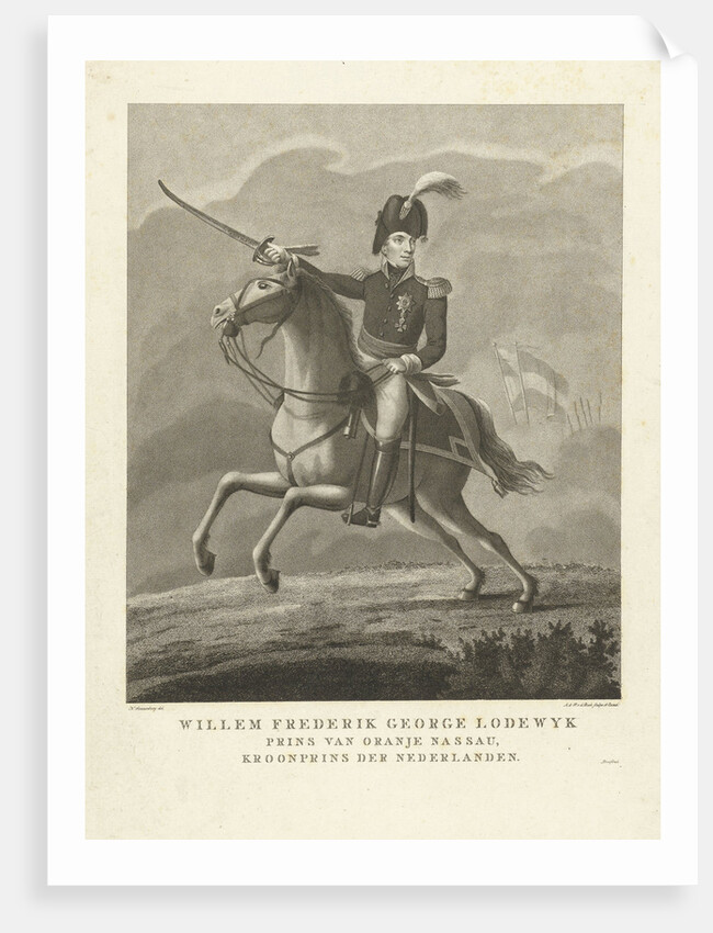 Portrait of King William II on horseback by Antonie and Pieter van der Beek