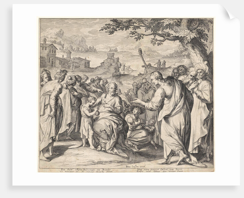 Christ blessing the children by Claes Jansz. Visscher Willem Isaacsz. van Swanenburg II