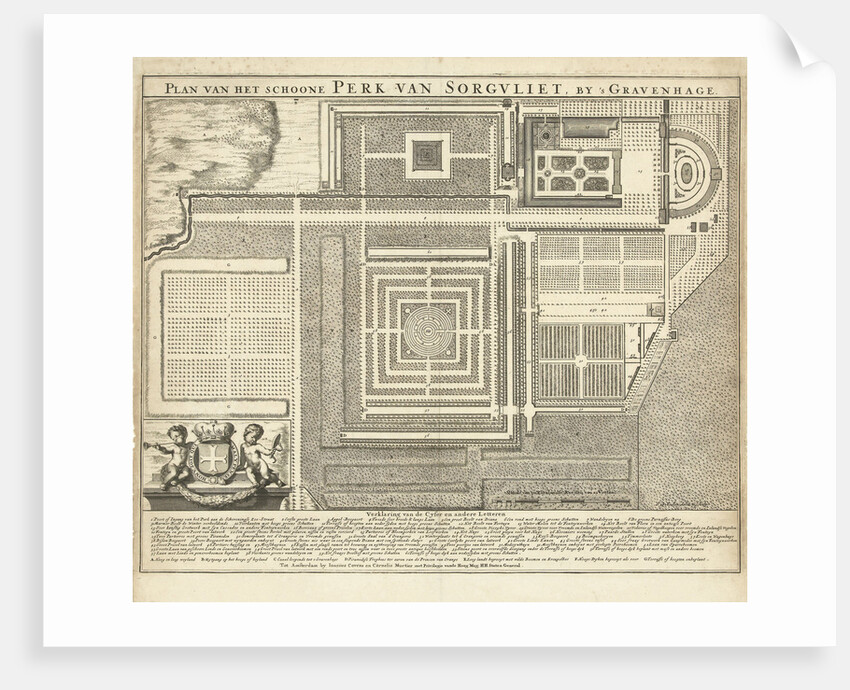 Map of the park Zorgvliet by Staten-Generaal