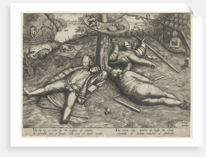 Luilekkerland, cockaigne by Pieter van der Heyden