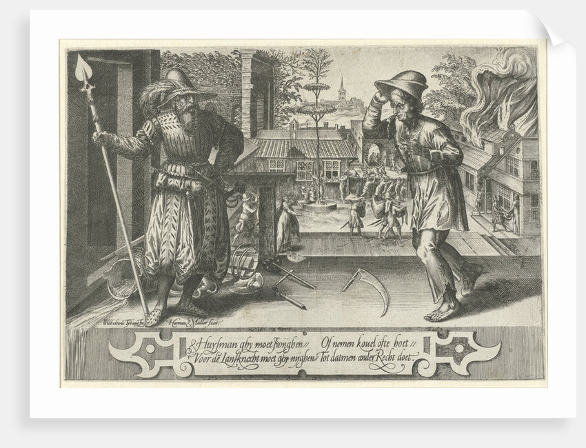 Soldier and the farmer by Harmen Jansz Muller