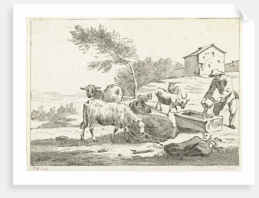 Shepherd with his flock by Jan Matthias Cok