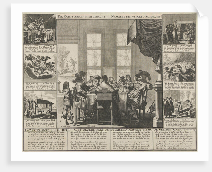 Lazarus and the rich man by Claes Jansz. Visscher II