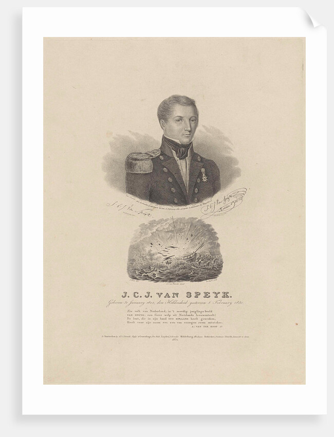 Portrait of Jan Carel Josephus Speijk by Anthonius Johannes van Tetroode