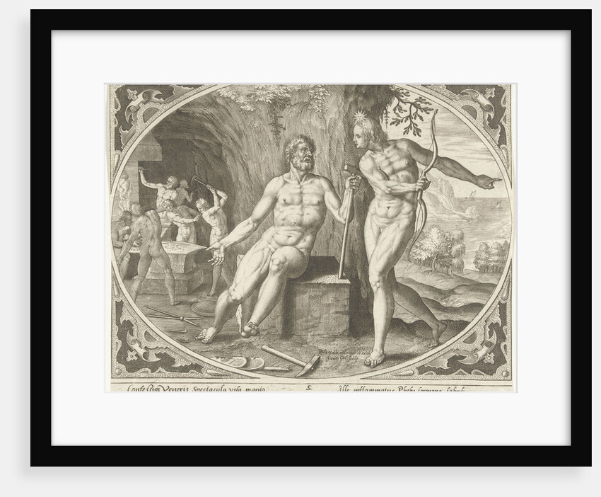 Phoebus makes Vulcan aware of the adultery by Philips Galle