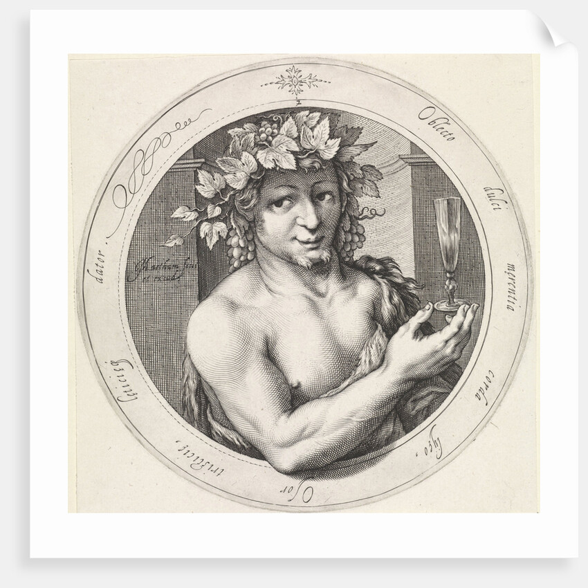 Bacchus with glass by Jacob Matham
