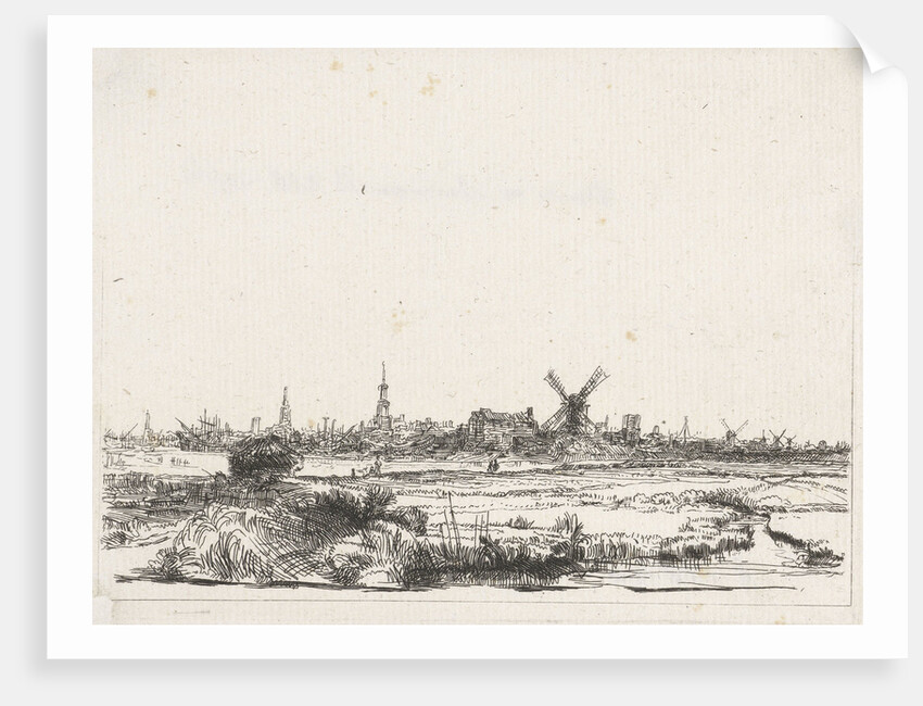 View of Amsterdam from the northwest by Rembrandt Harmensz. van Rijn