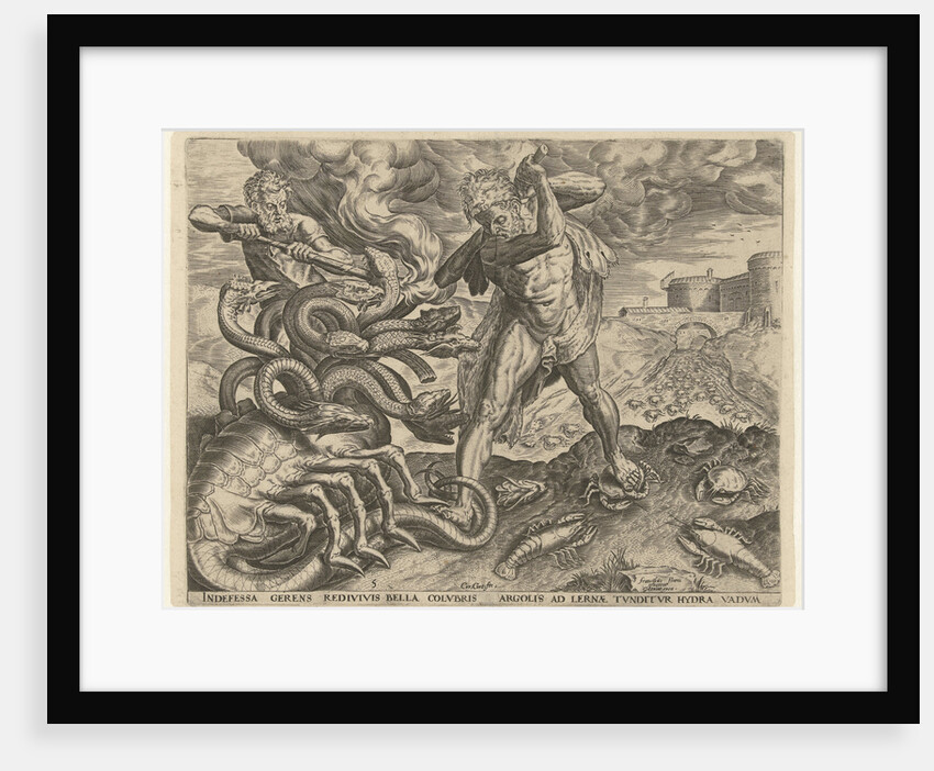 Hercules overcomes the Hydra of Lerna by Julius Goltzius