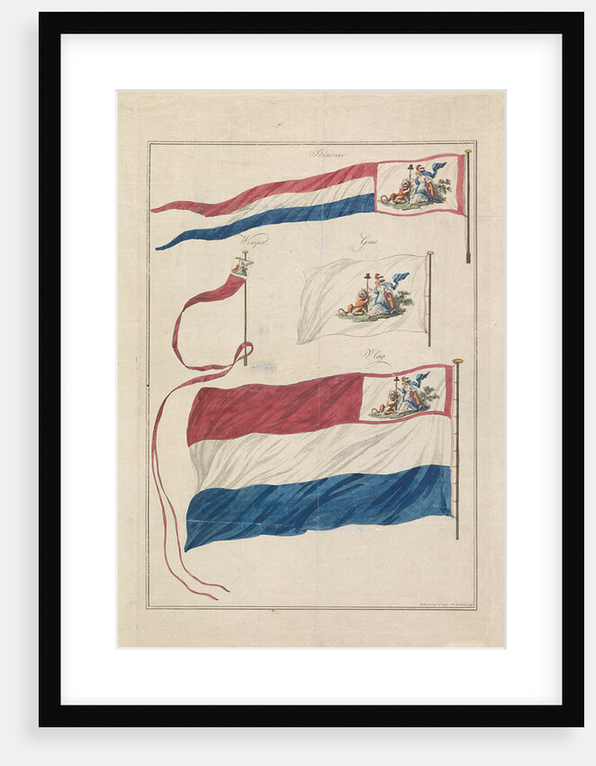 Flags of the Navy of the Batavian Republic by Hendrik Roosing