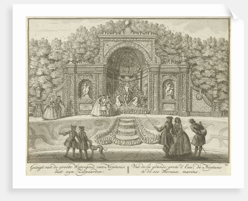 Water Neptune's Grotto in the garden of House ter Meer in Maarssen by Hendrik de Leth