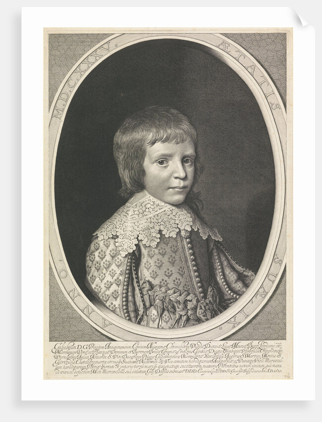 Portrait of Willem II in an oval by Willem Jacobsz. Delff