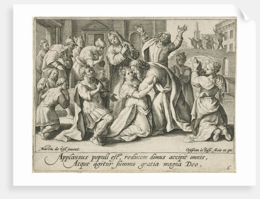 Susanna and her family praise God by Crispijn van de Passe I