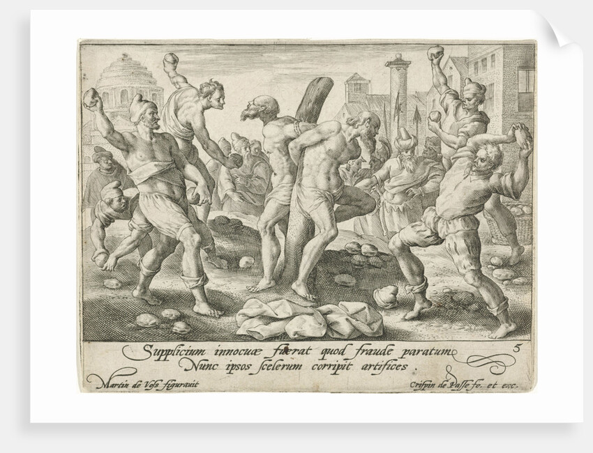 Stoning of the Elders by Crispijn van de Passe I