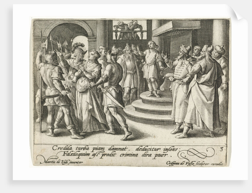 Susanna brought to court by Crispijn van de Passe I