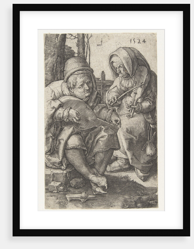 Couple making music by Lucas van Leyden