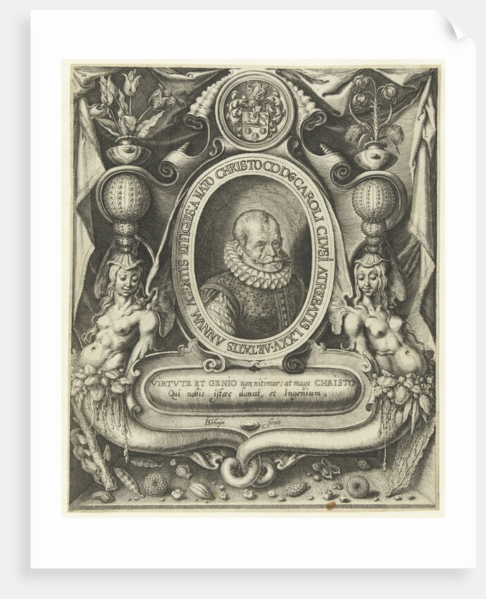 Portrait of Carolus Clusius at the age of 75 by Jacob de Gheyn II
