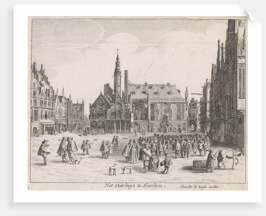 View of the Market Square with the Town Hall in Haarlem by Pieter Jansz. Saenredam