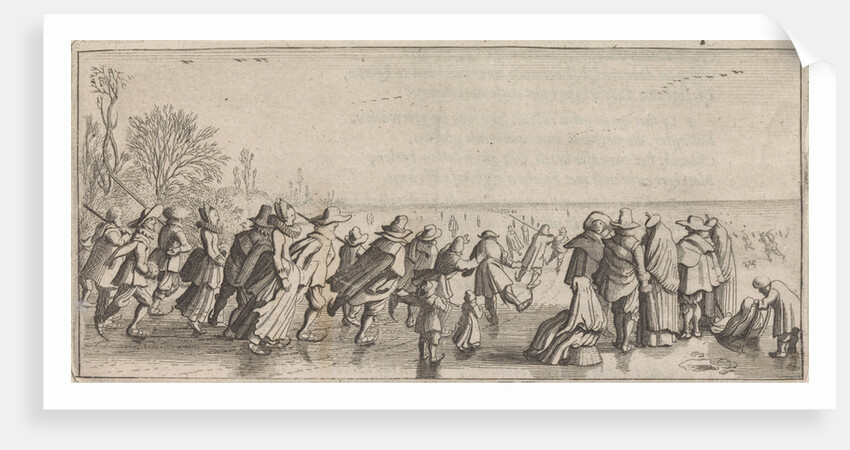Skaters on the ice by Cornelis Willemsz Blaeu-Laken