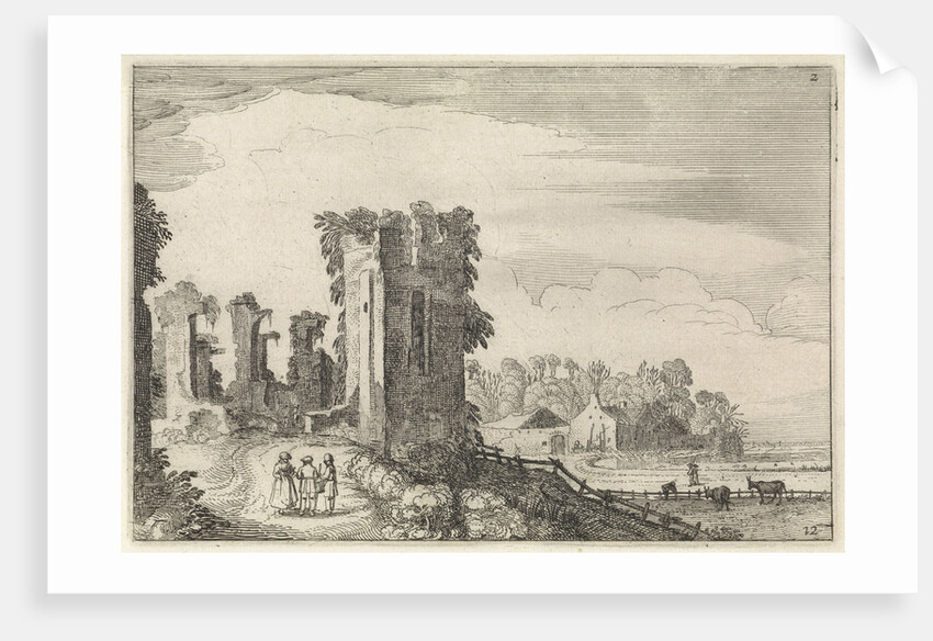 Figures near the Huis ter Kleef in Haarlem by Jan van de Velde II