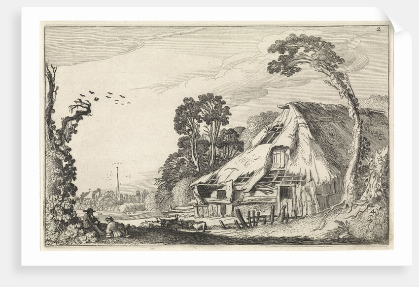 Figures in a dilapidated barn by Jan van de Velde II