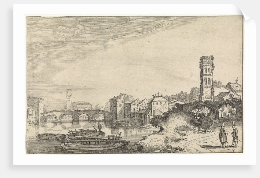 View of Rome with the Tiber and the Ponte Sisto, Italy by Jan van de Velde II