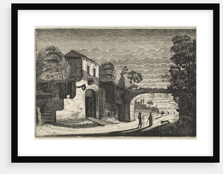 Figures at a tavern at night by Jan van de Velde II